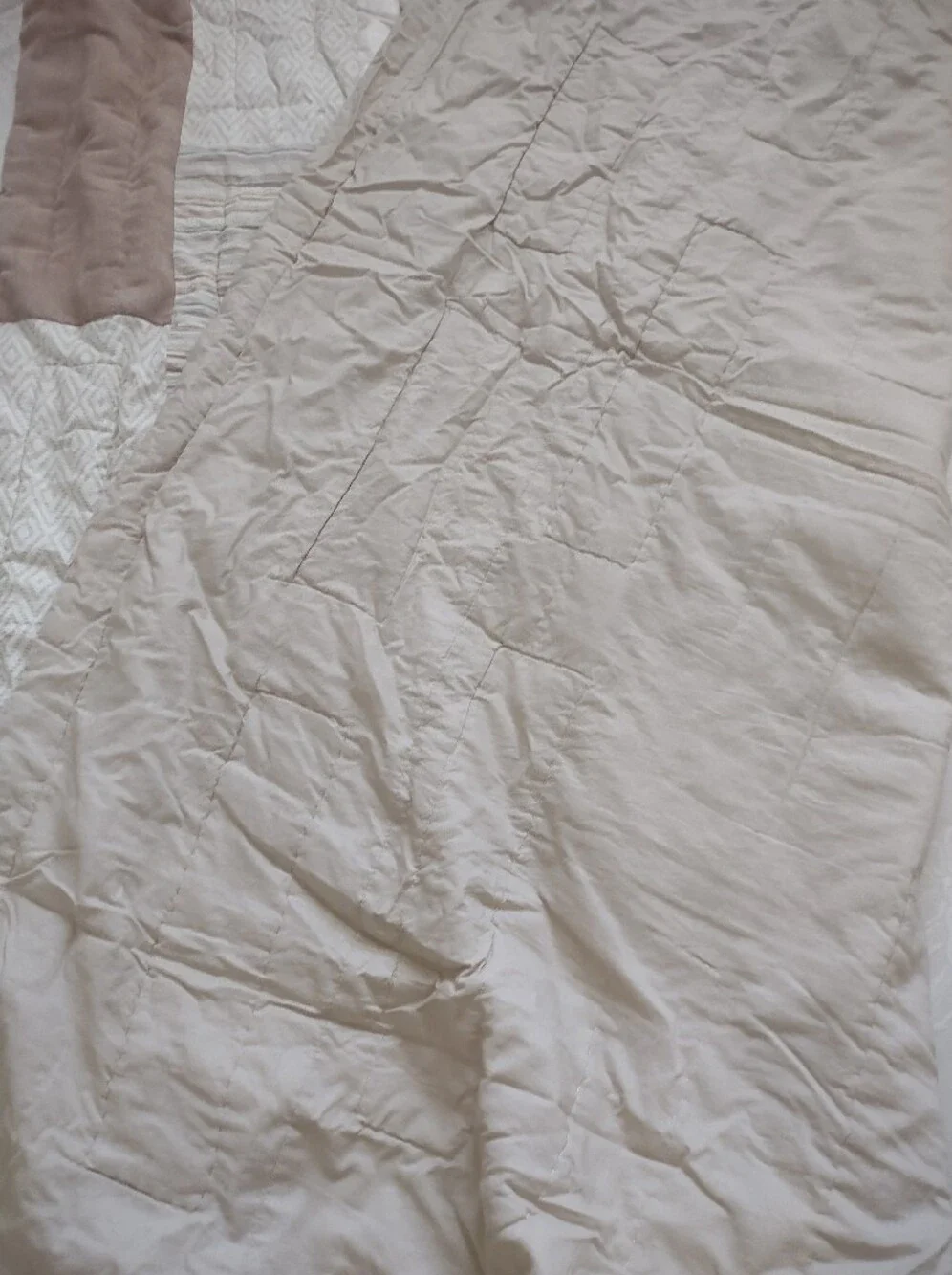 2 Pieces Set Quilt Patchwork Handstitched 1 Pillow Sham